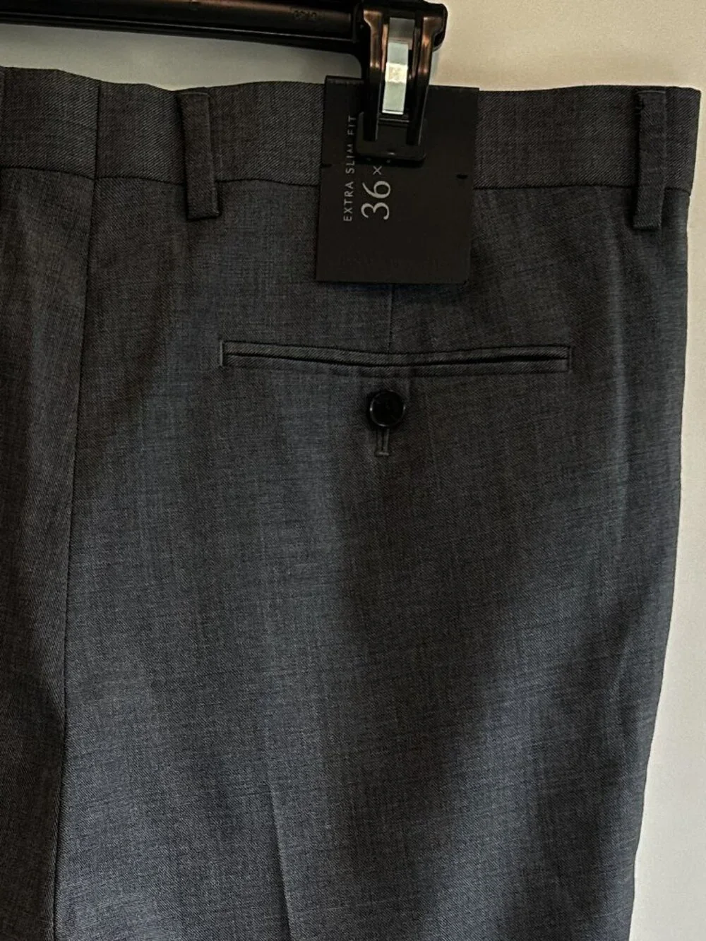 NWT Banana Republic Men’s Tessuto Premium Wool Dress Pants Charcoal Size 36x30
